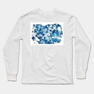 Hydrangea Cyanotype Long Sleeve T-Shirt